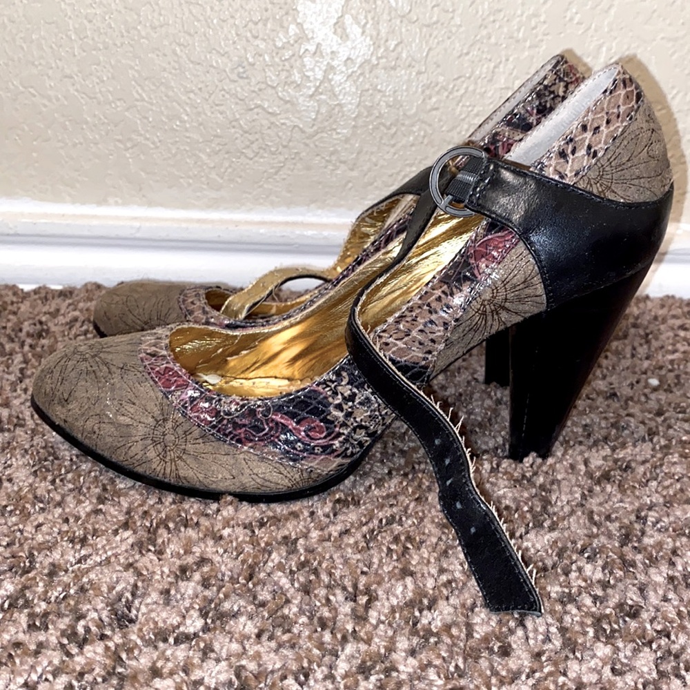 Naughty Monkey Ankle Strap Heels size 8